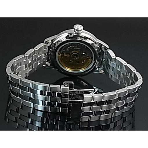 セイコー 腕時計 自動巻き 新品同様 メンズ ネイビーブルー 裏スケ 限定モデル SEIKO セイコー メカニカル 腕時計 時計 メンズ 男性 限定