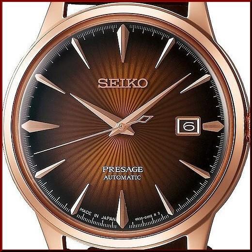 SEIKO ブラウンレザー 時計 Amazon.co.jp: SEIKO PRESAGE 自動ブラウングラデーション