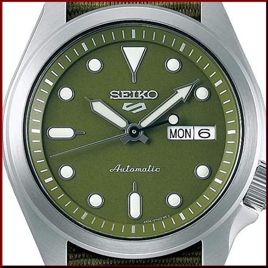 SEIKO SEIKO５Sports セイコー5スポーツ ファイブスポーツ 自動巻 メンズ腕時計 グリーンナイロンべルト グリーン文字盤 海外モデル SRPE65K1｜bright-bright｜03