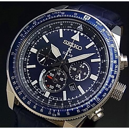 Seiko Prospex セイコー プロスペックス クロノグラフ パイロット メンズ ソーラー腕時計 ネイビーレザーベルト ネイビー文字盤 海外モデル Ssc609p1 Www Clubdeportivojosevalenciano Com