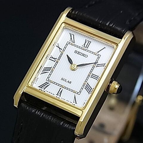 SEIKO セイコー ソーラー時計 レディース腕時計 ゴールドケース