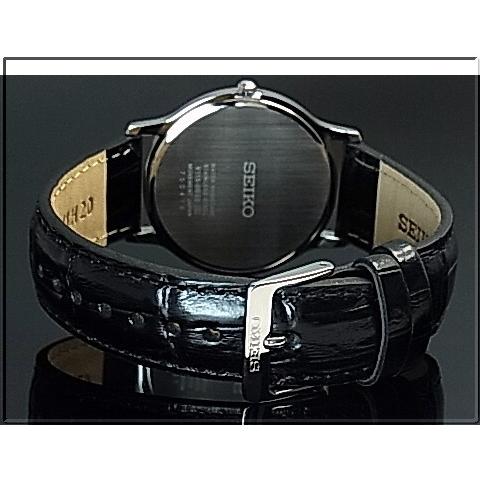 SEIKO セイコー ソーラー時計 メンズ腕時計 ブラックレザー SEIKO セイコー ソーラー時計 メンズ腕時計 ブラックレザー