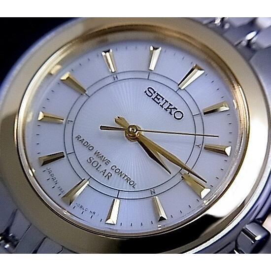 【新品 送料込み】 SEIKO EXCELINE セイコー エクセリーヌ レディース ソーラー電波腕時計 ゴールドベゼル ホワイト文字盤 メタルベルト SWDT026 国内正規品 【CEG6771995652】(23716円)