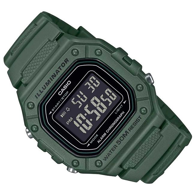 CASIO G-SHOCK 19/レア迷彩デジタル腕時計 CASIO Collection WEB限定 カシオ コレクション W-218H-5BJF ブラック