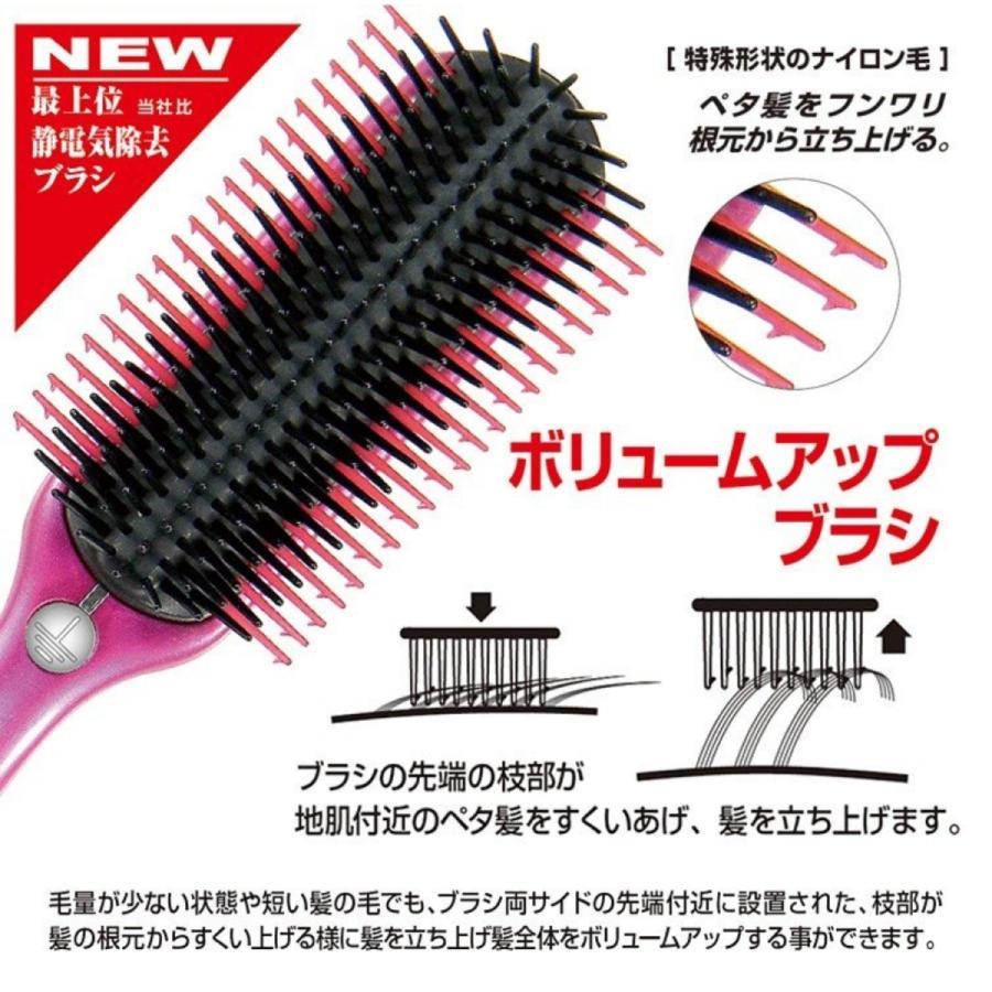 池本刷子工業 ヘアブラシ 静電気除電機能付き イケモト デュボア 3D