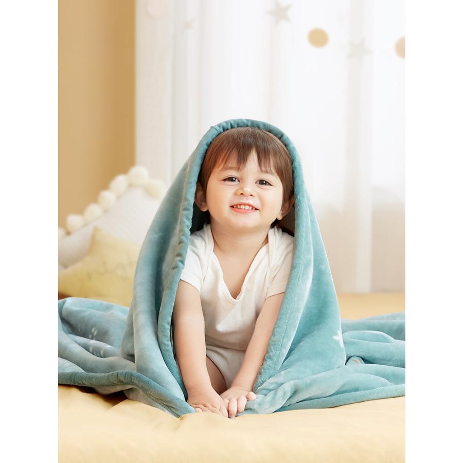 格安新品 送料無料 子供の毛布、秋/冬の赤ちゃんの毛布、小さなキルト、2層の厚さ、蛍光剤なし、柔らかい帯電防止、ギフトボックス