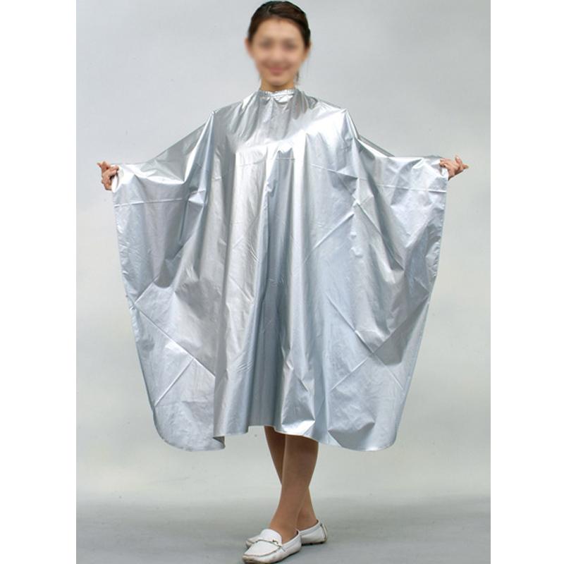 美容室 強力防水 シャンプー ケープ パーマクロス 袖なし シルバー