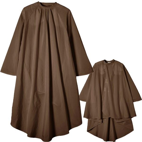 セルフカットに ゆったりサイズ シンプル 無地 散髪 ケープ しわ加工