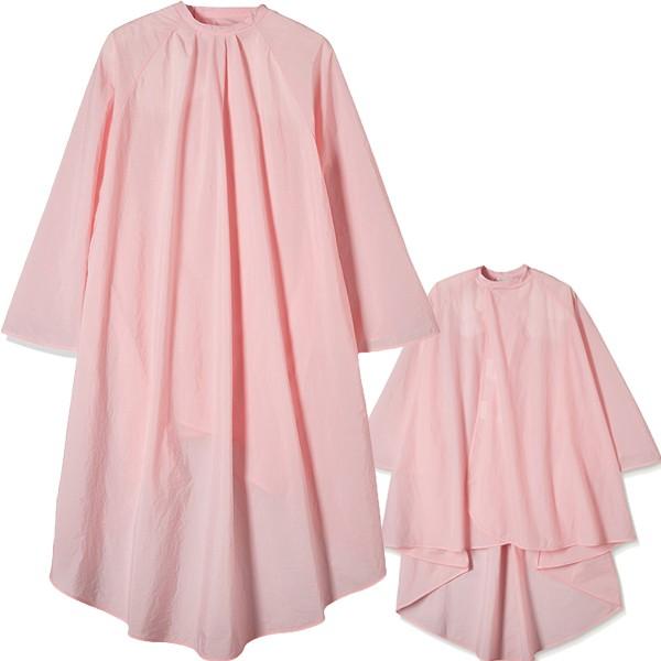 セルフカットに ゆったりサイズ シンプル 無地 散髪 ケープ しわ加工