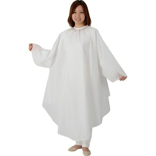 ゆったりサイズ 散髪 カットクロス ケープ 美容室 業務用 袖付き