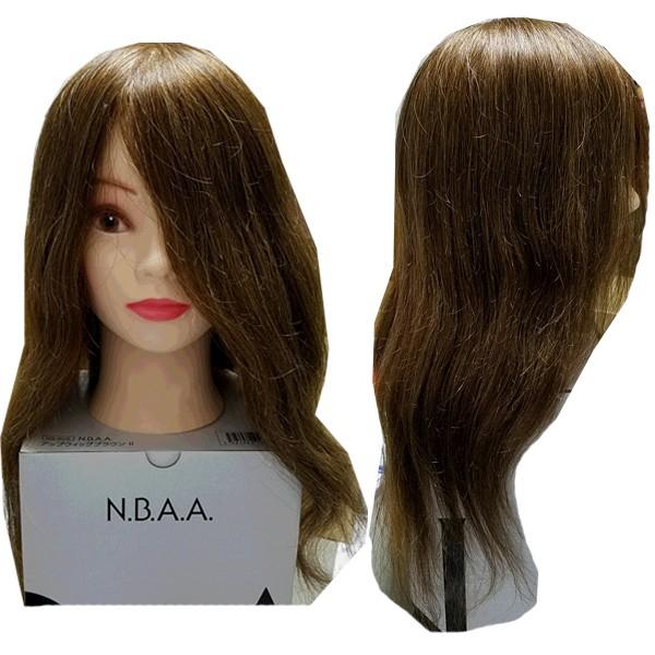 美容師 カットウィッグ マネキン 人毛100% 茶髪 N.B.A.A. 美容師 カットウィッグ マネキン 人毛100% 茶髪 N.B.A.A.
