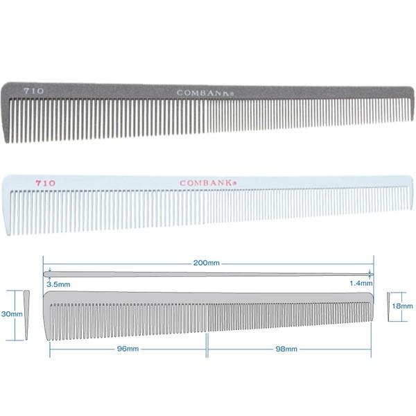 送料300円/3点まで 美容師 理容師 コーム 刈り上げ コムバンク710 高