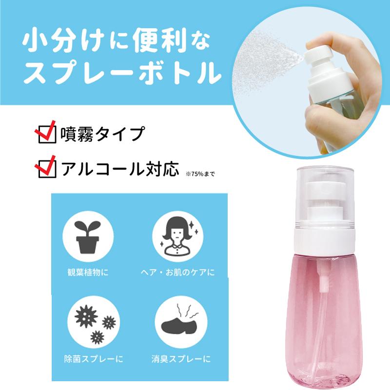 アルコール75％対応 かわいい おしゃれ ミニ スプレーボトル ピンク