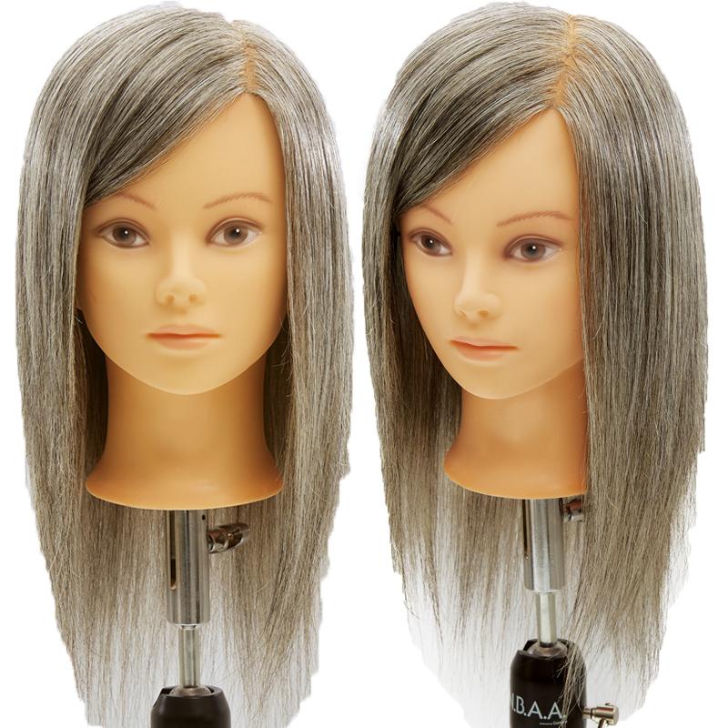 グレイヘアのカラー&カット練習用 マネキン N.B.A.A. カット グレイヘアのカラー&カット練習用 マネキン N.B.A.A. カット