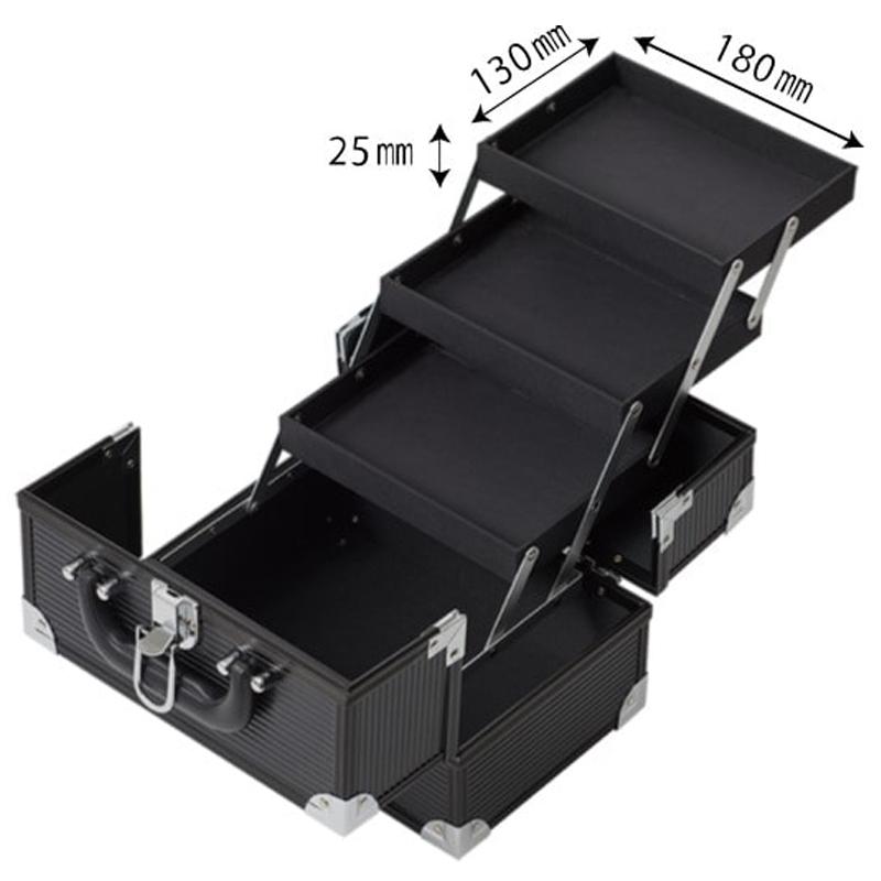 トリコ インダストリーズ プロ仕様 3段式収納 メイク道具コスメが一目