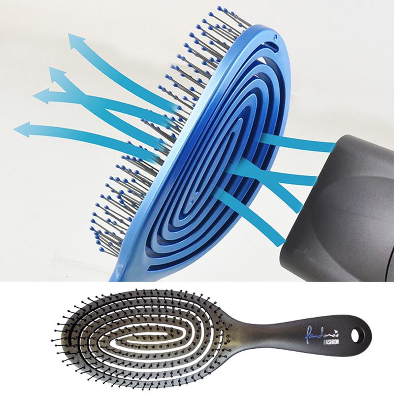 渦巻き かわいい ヘアブラシ 濡れ髪に使える 3D デタングルブラシ