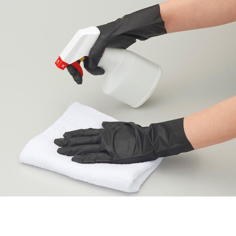 ショーワグローブ No.847 きれいな手 つかいきりグローブ ブラック 100