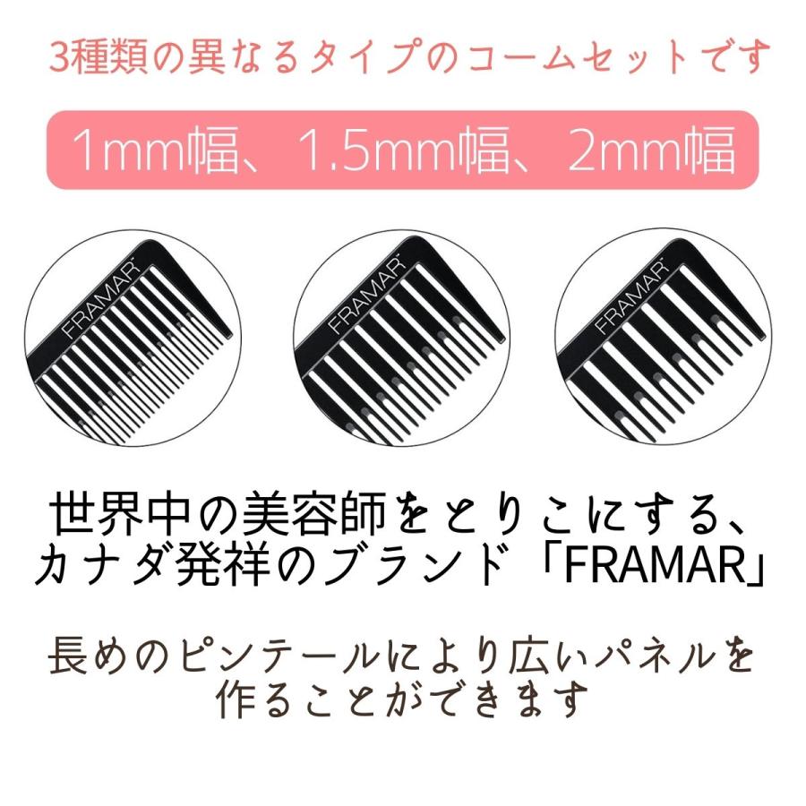 b カラーリングクリーム 4本セット ブラック 美容師 プロ用 カラーリング コーム FRAMAR フラマー ドリーム