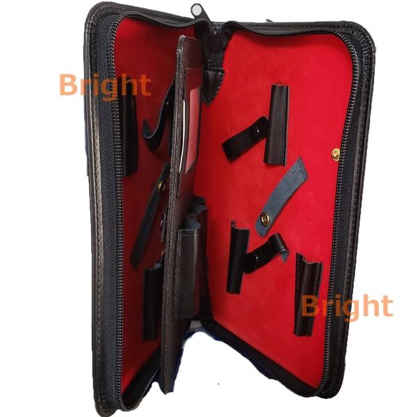 超人気の Kk 牛革 高級シザーケース No 30 日本製 ハサミ6丁 コーム3本 レザー3丁収納可 シザー セニング カットレザー コーム 爆安プライス Fundpoint In