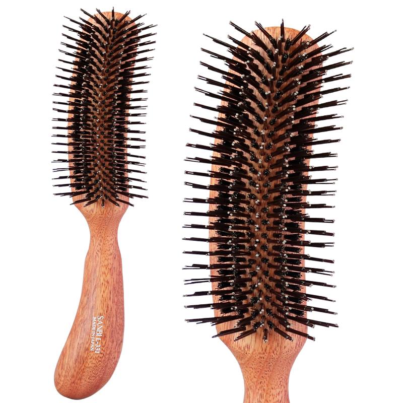 サンビー 豚毛+ナイロン L-331 日本製 ブラッシングブラシ SANBI