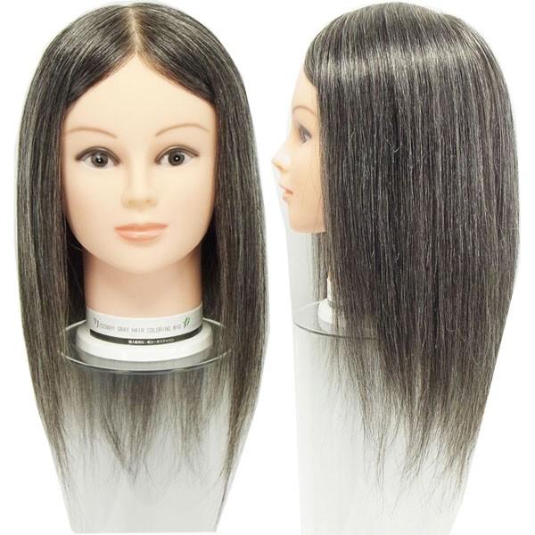 美容師 カラーリング練習 ウィッグ グレーヘアー 白髪混じり 人 美容師 カラーリング練習 ウィッグ グレーヘアー 白髪混じり 人