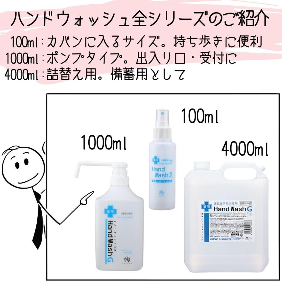 新品　 薬用ハンドウォッシュＧ 4L　大容量　手指消毒　 除菌  エタノール アルコール 手指消毒液 薬用 ハンドウォッシュG 4L 詰替え 速乾