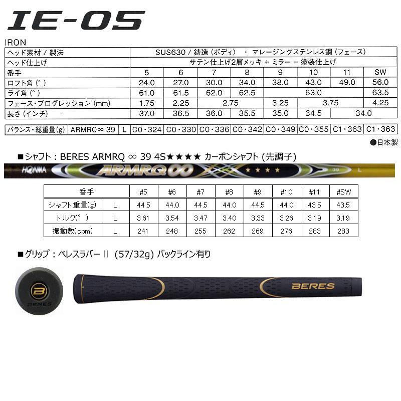 BERES 【訳あり/展示品】本間ゴルフ(ホンマ/HONMA) ベレス IE-05