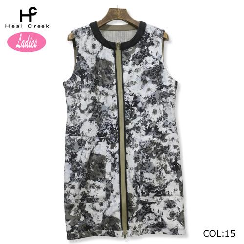21春夏新色 005 Munitalp Creek Heal ムニタルプ ヒールクリーク シックなボタニカル柄 レディース ゴルフウェア スポーツウェア ベスト レディースウエア Affaires Sociales Gouv Cg