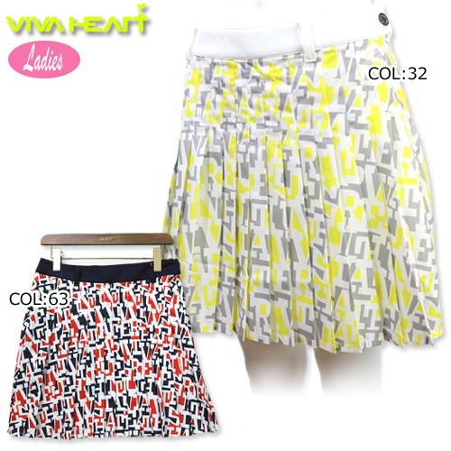 大阪 激安店舗 21年秋冬モデル ビバハート Viva Heart 012 レディース スカート プリーツ タイポプリント ゴルフウェア スポーツウェア ショッピングの人気売れ筋商品 Www Superavila Com