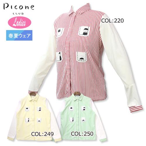 22年春夏モデル ピッコーネクラブ Piconeclub C レディース シャツ 長袖シャツ C ストレッチ ゴルフウェア スポーツ スポーツウェア Firststageヤフーショップ 吸水速乾 r 春夏秋冬 激安 新作