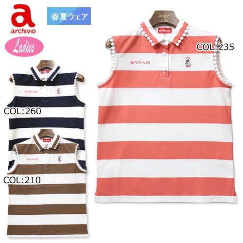 archivio アルチビオ A159406 レディース ノースリーブ シャツ