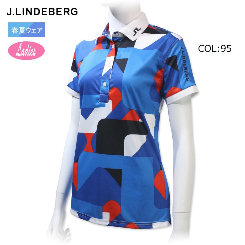 リンドバーグ　レディースゴルフウェア　新品未使用　夏物ポロシャツ　トップス J.LINDEBERG レディース 半袖ポロシャツ S 【公式通販】