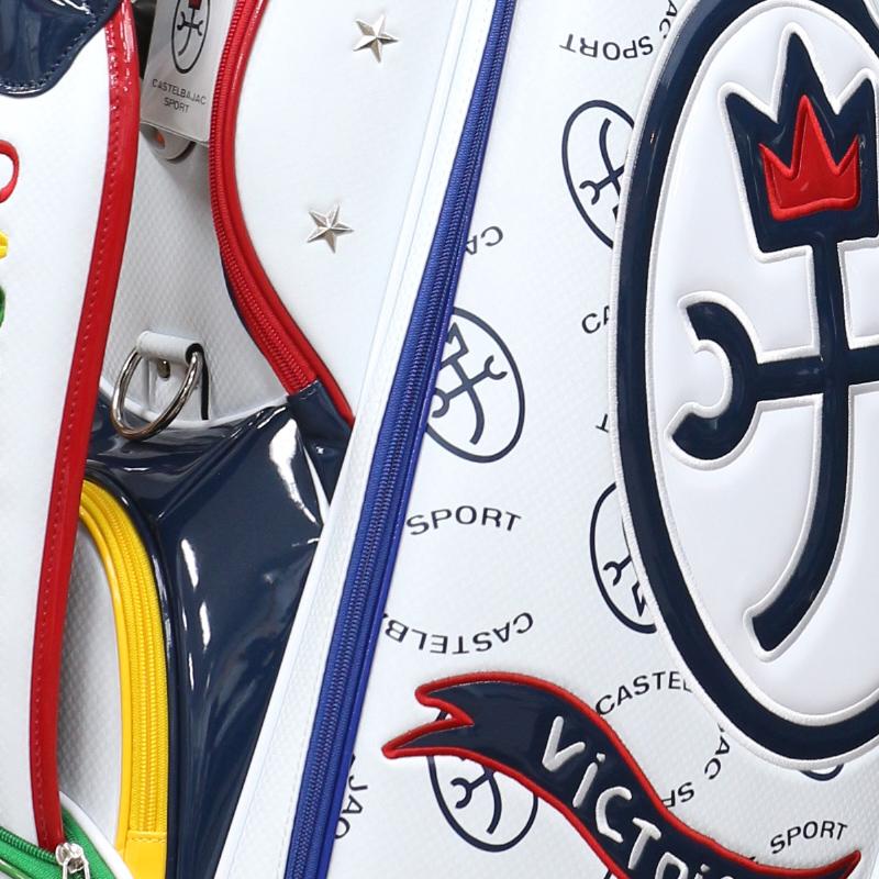 CASTELBAJAC カステルバジャック キャディバッグ ホワイト エナメル カステルバジャック CASTELBAJAC キャディバッグ 7232181311-1