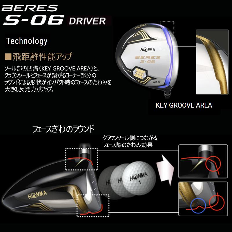 BERES 本間ゴルフ(ホンマ/HONMA) ベレス S-06 ドライバー (9.5°/R) 右