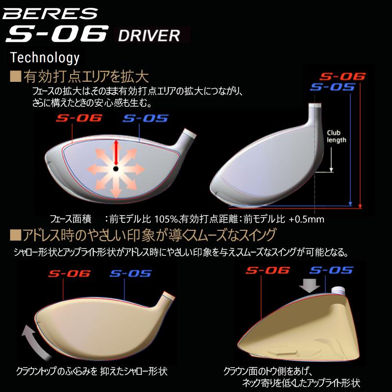 BERES 本間ゴルフ(ホンマ/HONMA) ベレス S-06 ドライバー (9.5°/R) 右