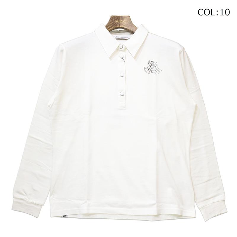 ブラック＆ホワイト Black&White BLF9303JB レディース 長袖 ポロシャツ ストレッチ ＵＶカット ゴルフウェア スポーツウェア 秋冬春 Black＆White（ブラック&ホワイト） Black&White BLF9303JB レディース