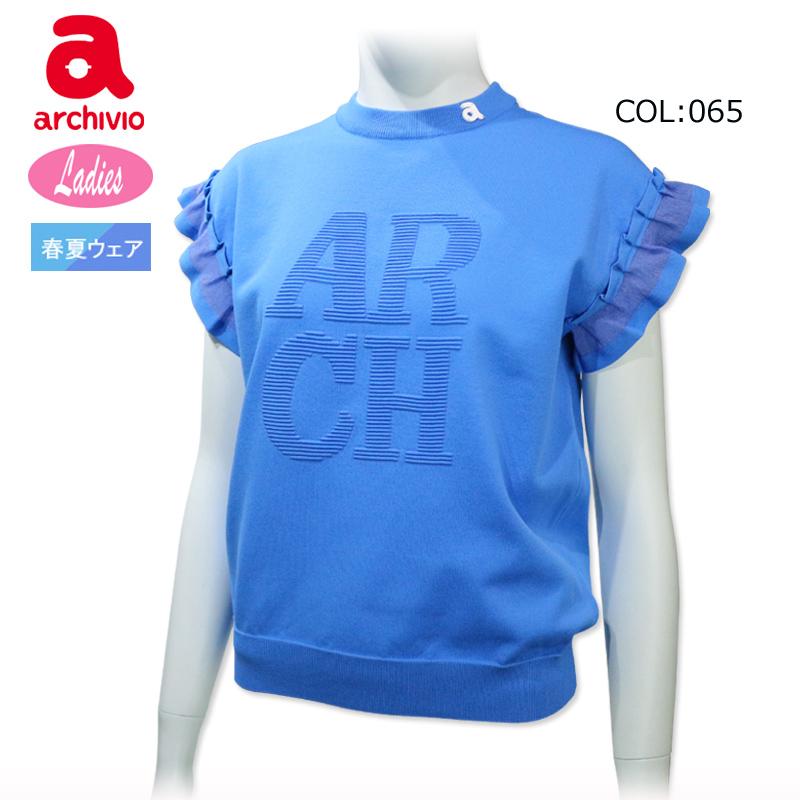 サイズ：38 ARCHIVIO アルチビオ 2024年モデル パフスリーブ 半袖ニット  ピンク系 [240101412782] ゴルフウェア レディース ストスト archivio 2024年春夏モデル アルチビオ A358401 レディース 半袖