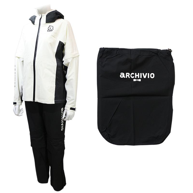 新品上下セットホワイトレインウェア アルチビオ archivio（アルチビオ） archivio A332002 レディース レインウェア