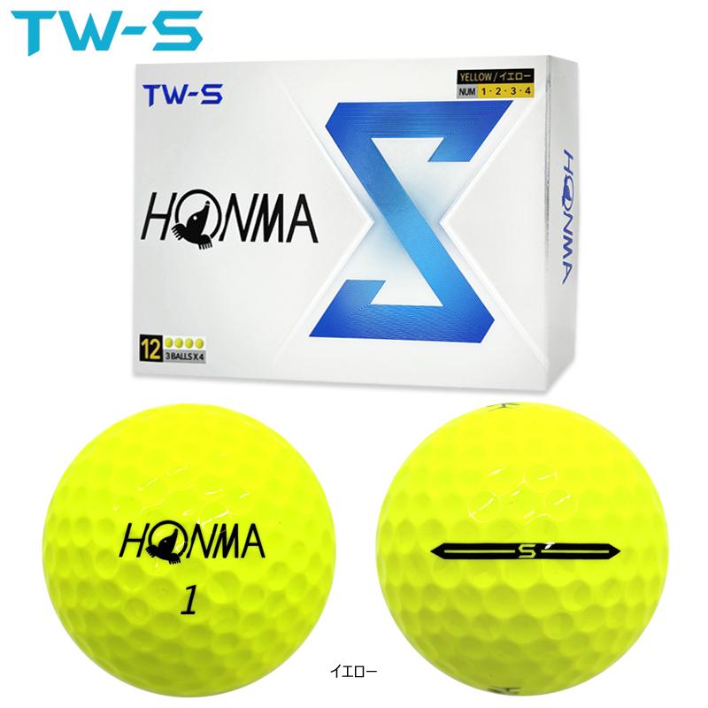 ［新品未使用5個セット］HONMA TW-S 3ピースウレタンゴルフボール TOUR WORLD 本間ゴルフ(ホンマ/HONMA) 2024 TW-X TW-S ウレタンカバー