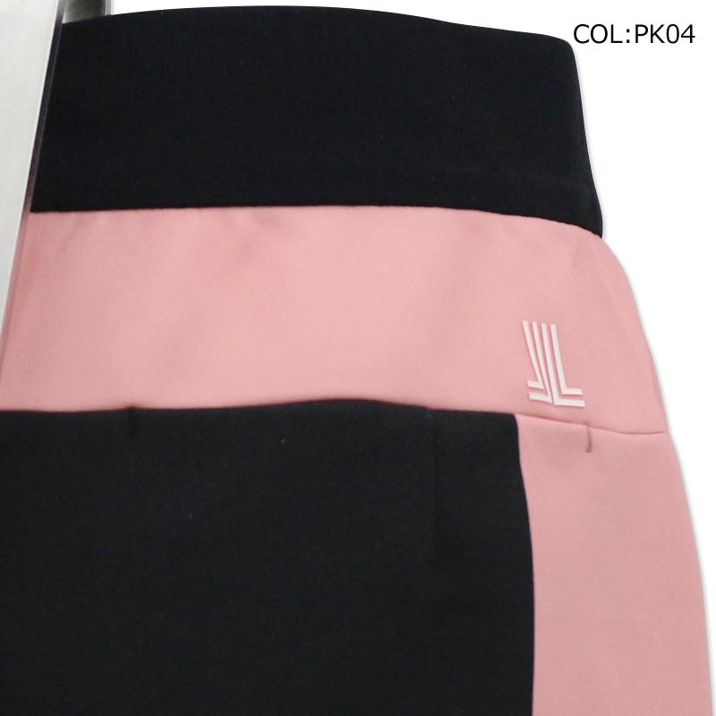 ランバンスポールのブランドロゴ模様ポケット付きスカート　ピンク×ブラック LANVIN（ランバン） スポール LANVIN SPORT VLX739254L レディース