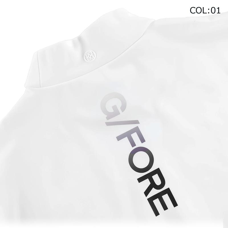 G/FORE ジーフォア Lサイズ モックネックT-シャツ ホワイト G/FORE (GFORE) ジーフォア 073215012 メンズ 裏起毛 長袖 モック