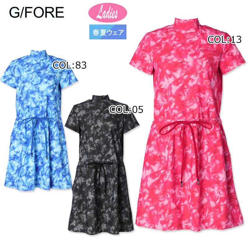 G/FORE (GFORE) ジーフォア 073213552 レディース 半袖 ワンピース モックネック インナーパンツ付き ゴルフウェア スポーツウェア 春夏 G/FORE (GFORE) ジーフォア 073213552 レディース 半袖 ワンピース