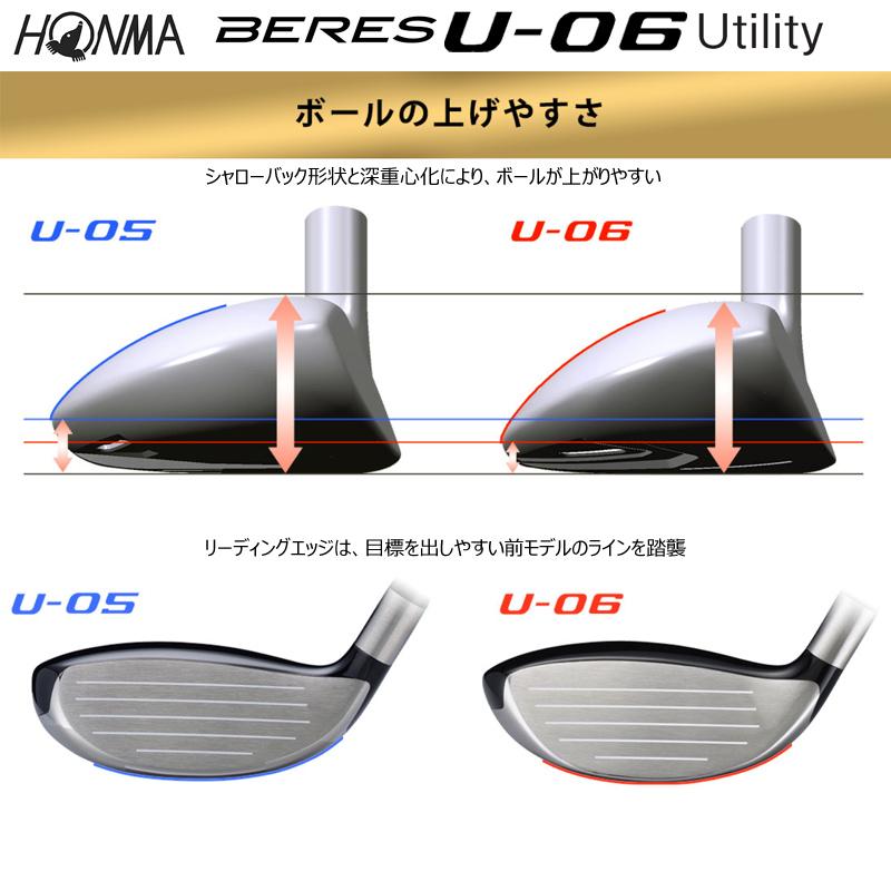 BERES 本間ゴルフ (ホンマ/HONMA) ベレス U-06 ユーティリティ 右用