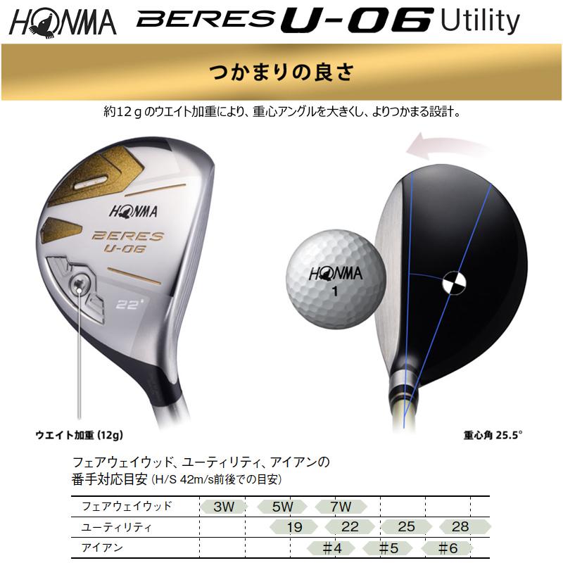 BERES 本間ゴルフ (ホンマ/HONMA) ベレス U-06 ユーティリティ 右用
