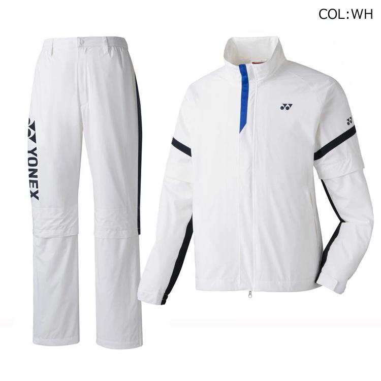 YONEX バドミントン,テニス 上下ウェアセット(Lサイズ）/ホワイト YONEX（ヨネックス） GWT9008 GWT9508 メンズ レインウェア 上下セット