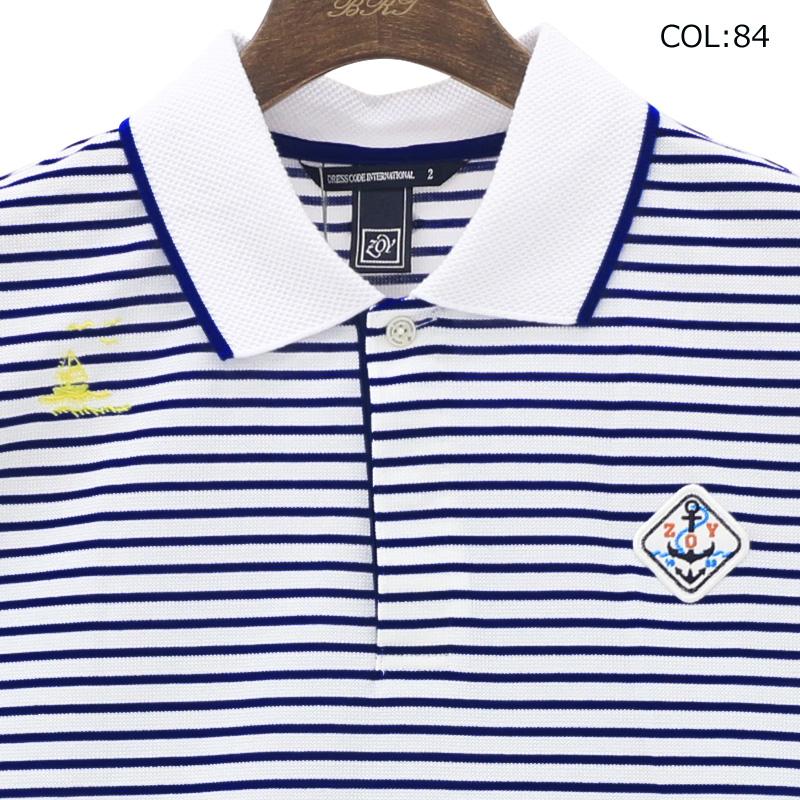 ZOY（ゾーイ） ZOY 071442015 メンズ 半袖ポロシャツ 先染めボーダー