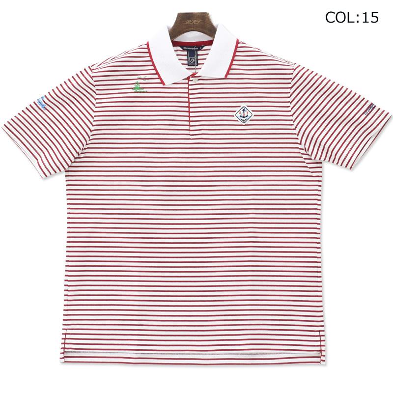 ZOY（ゾーイ） ZOY 071442015 メンズ 半袖ポロシャツ 先染めボーダー