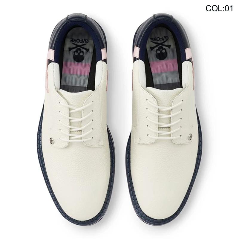 ☆新作新品未使用G/FOREジーフォア メンズシャツsizeLホワイト×ネイビー G/FORE GFORE ジーフォア 073422800 G4MS22EF18 メンズ ゴルフシューズ