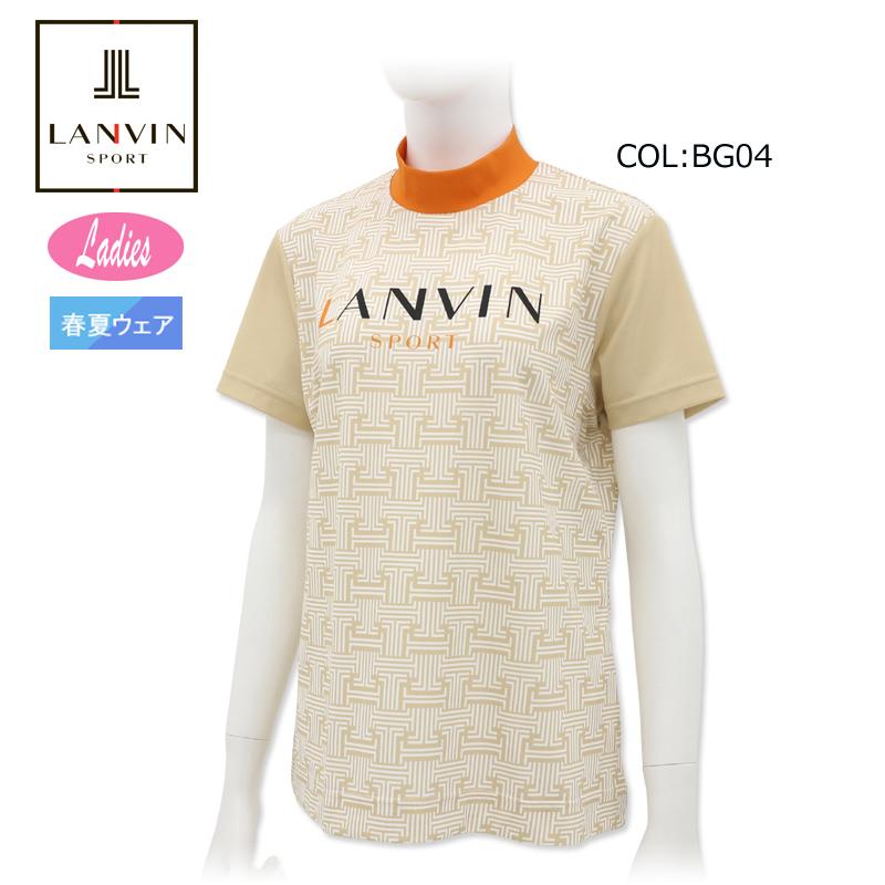 2025春夏モデル ランバン LANVIN VG5SHS42L レディース モックネック半袖シャツ ＵＶカット吸汗 クーリング効果 サンスクリーン ゴルフウェア スポーツウェア 春夏 LANVIN（ランバン） 2025春夏モデル LANVIN VG5SHS42L レディース