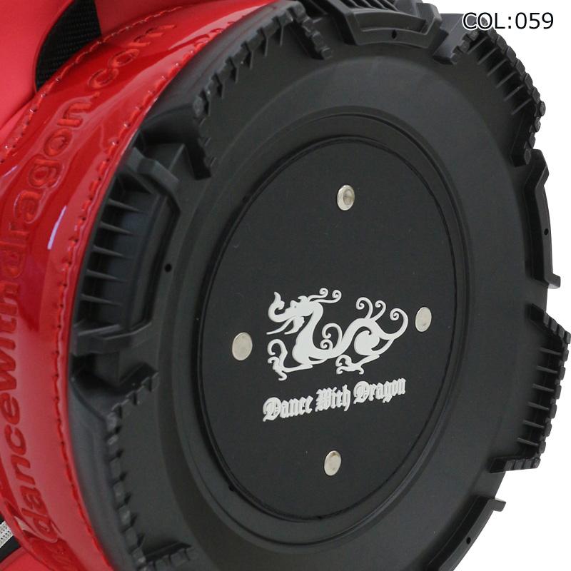 ダンスウィズドラゴン ゴルフバッグ クロコ型押し レッド アイアン